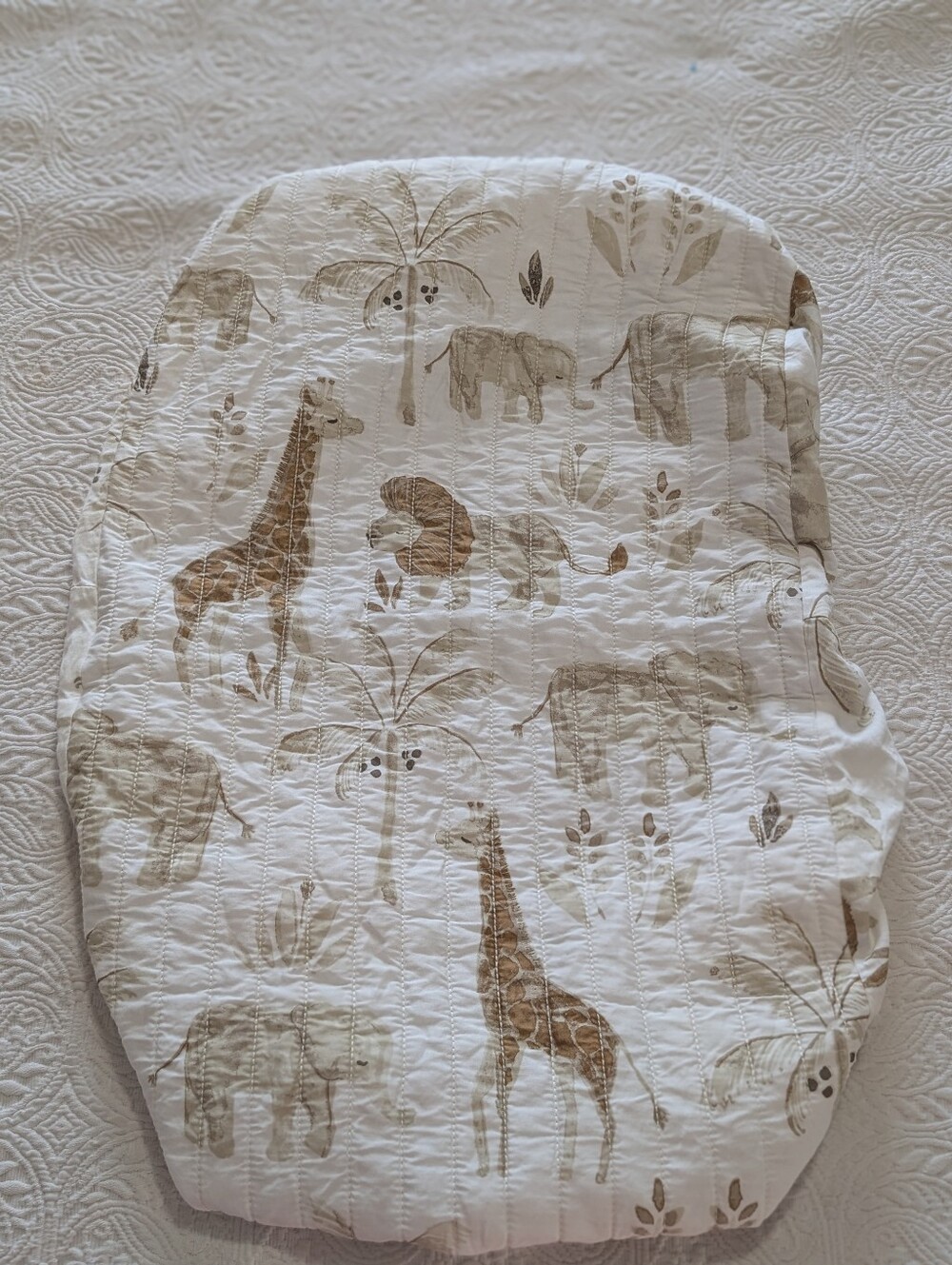 Crane Baby 100% cotton fitted bassinet sheet Kendi Safari Animal Print Neutral